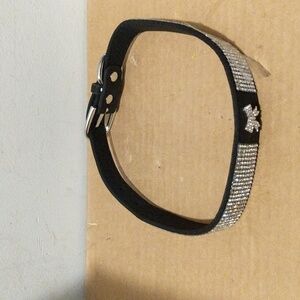3/$30.00 Black dog rhinestones bow bling collar